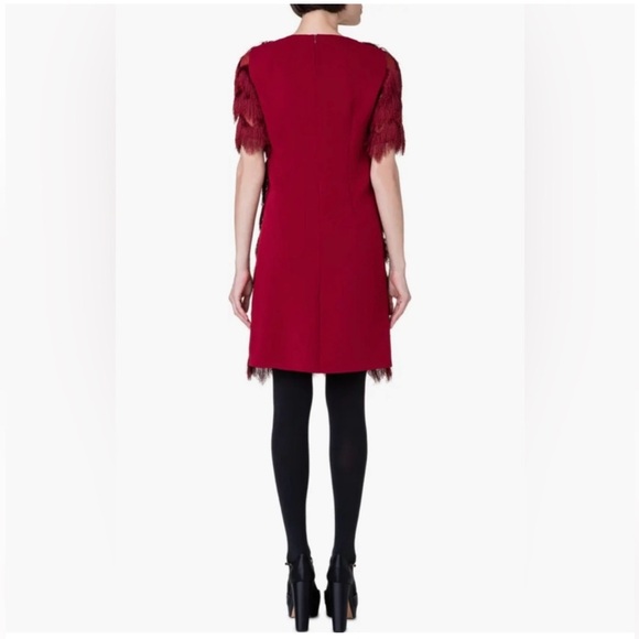 AKRIS PUNTO ZIGZAG LAYERED FRINGE SHEATH DRESS 6 - BNWT! - Picture 3 of 11